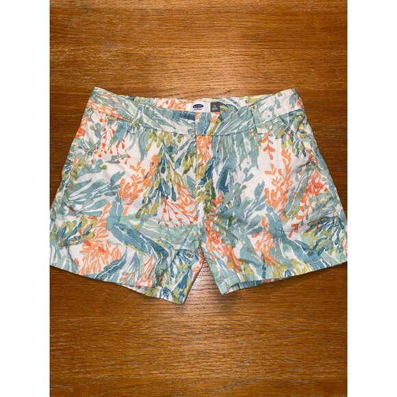 Old Navy Floral Patterned Shorts Size 14 Cotton Blend - Picture 1 of 4